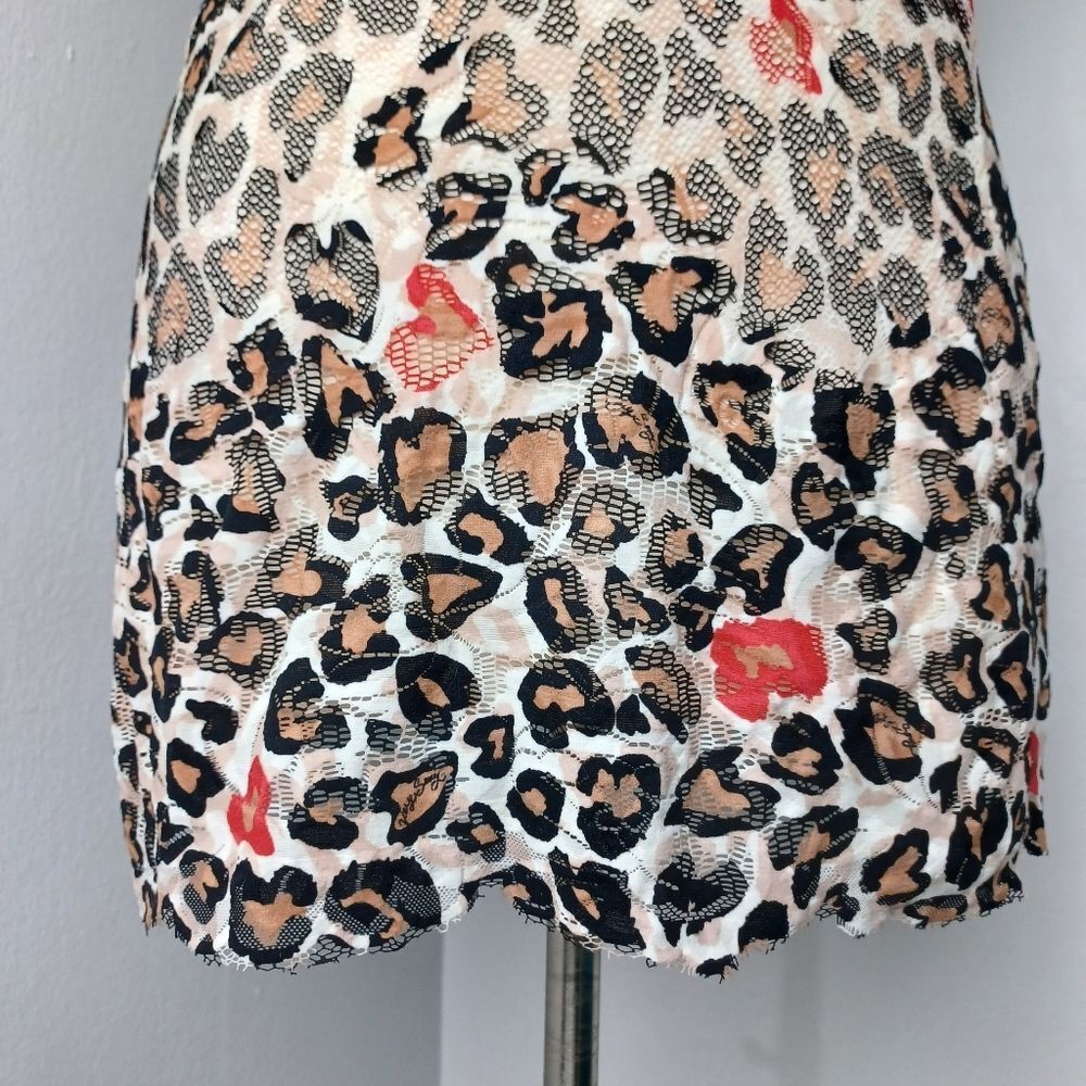 Victoria's Secret Very Sexy Y2K Red Lace Leopard Print Babydoll Chemise Small - Picture 10 of 11